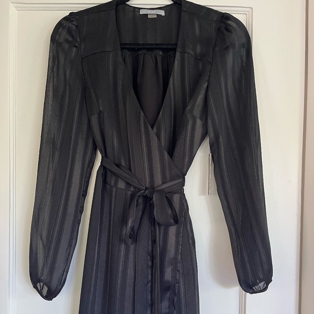 Tart Collection Black wrap around dress Size Small w/ tags